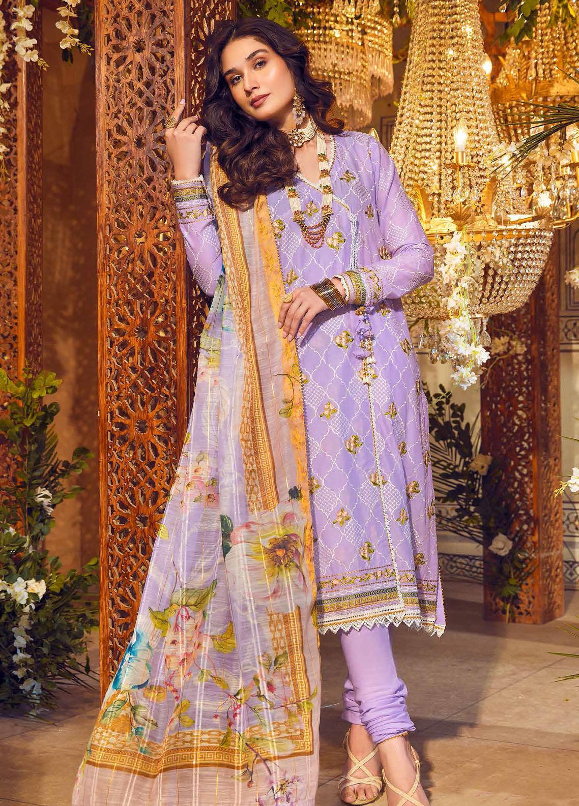 Gul Ahmed Embroidered Lawn Suits Unstitched 3 Piece GA23F FE-32050 - Festive Collection main image 0
