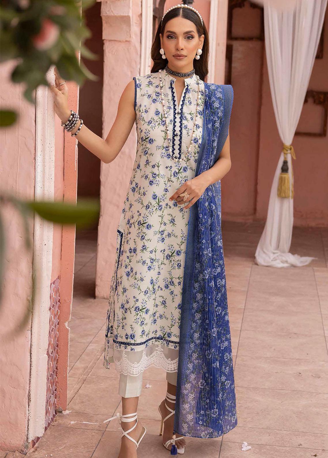 Festive Issue By Gul Ahmed Embroidered Lawn Suits Unstitched 3 Piece GA21EA 12261 - Festive Collection