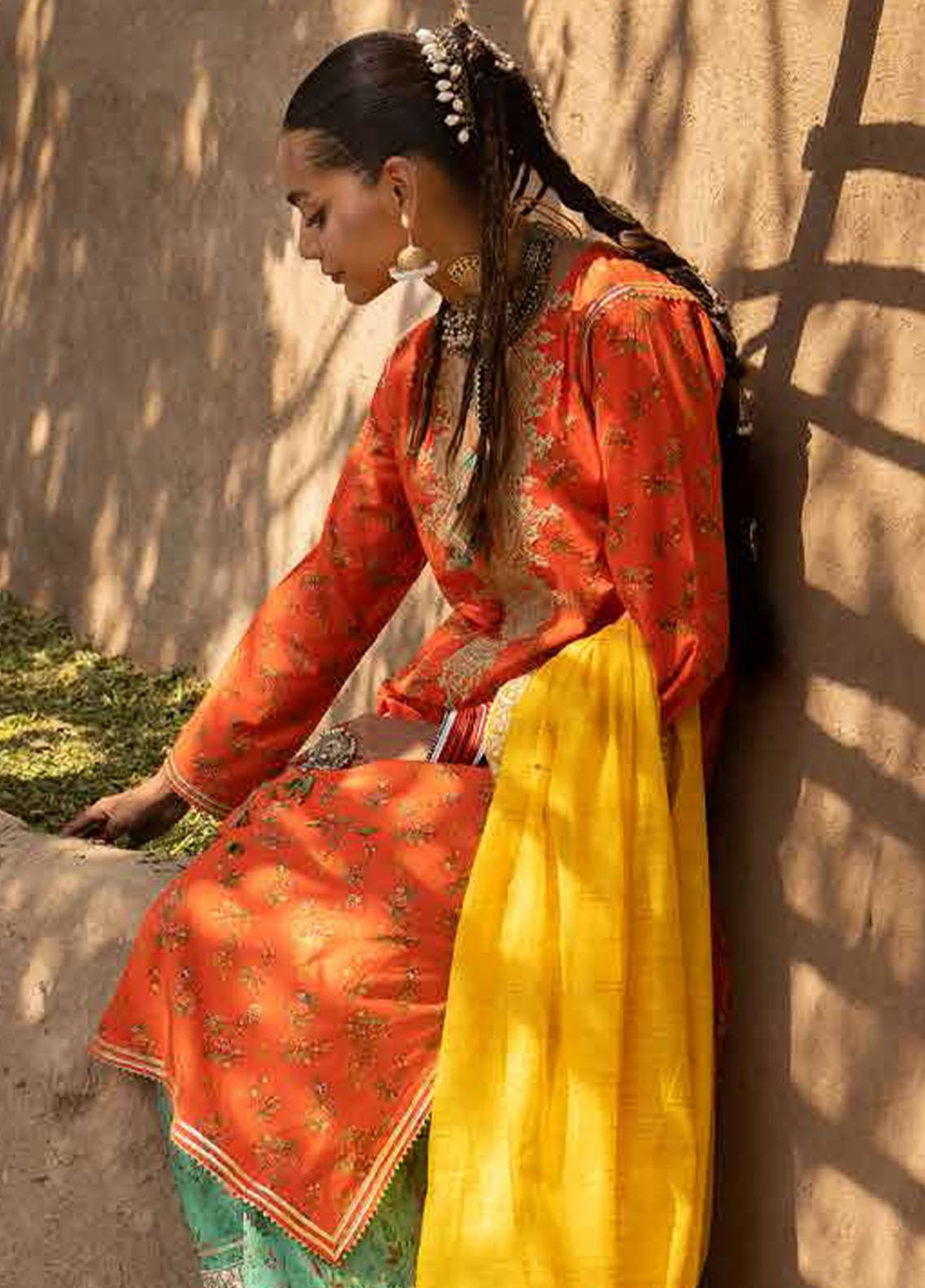Gul Ahmed Embroidered Jacquard Suits Unstitched 3 Piece GA21FE-2 SP-07 - Festive Collection