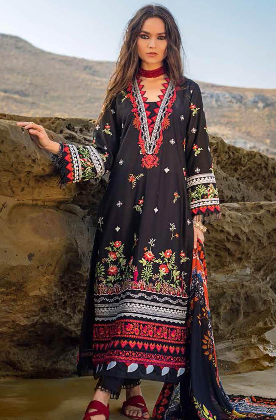 Gul Ahmed Embroidered Swiss Voile Suits Unstitched 3 Piece GA21S LSV 47 - Summer Collection