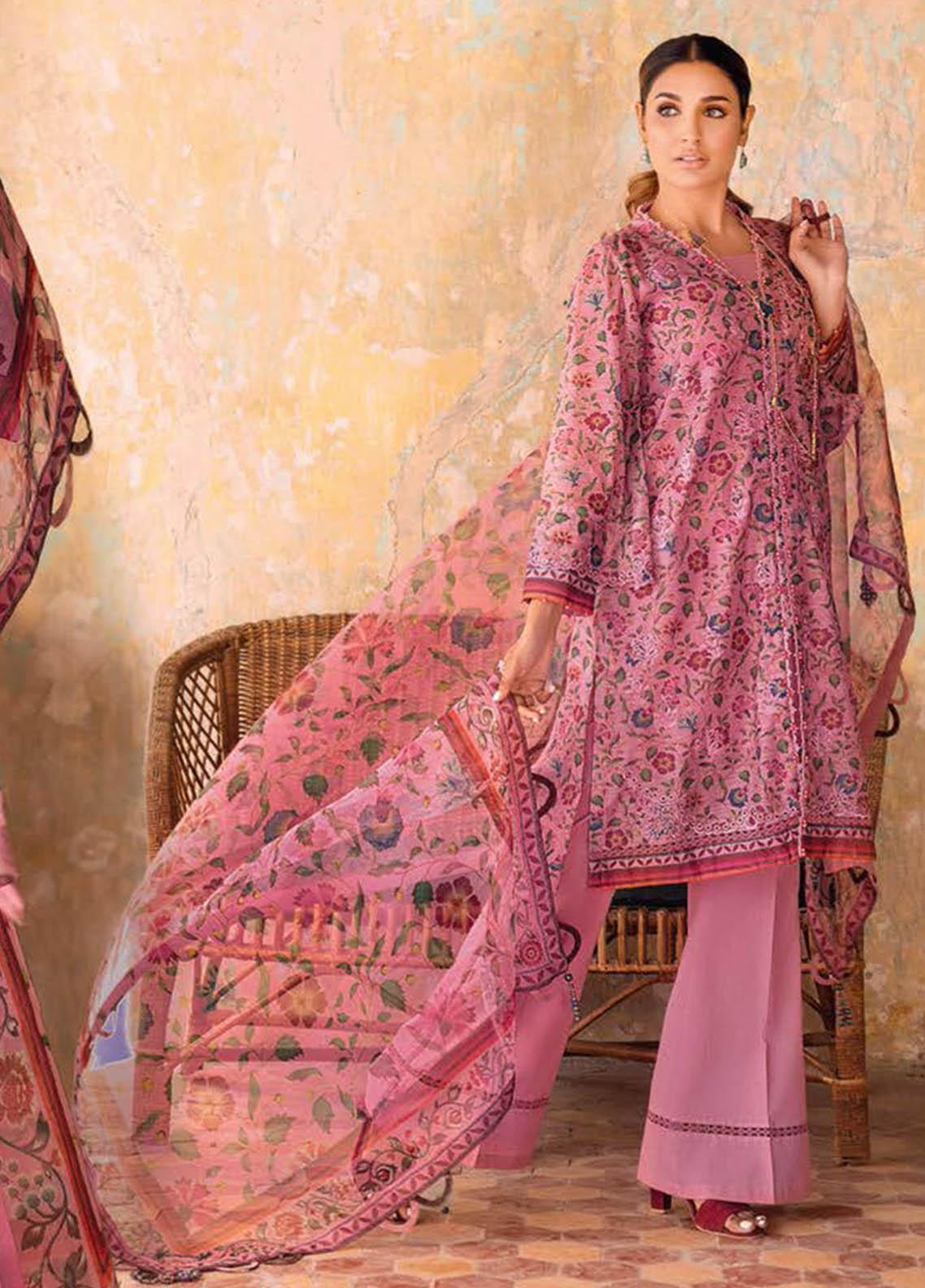 Gul Ahmed Embroidered Leno Suits Unstitched 3 Piece GA21PF BM12007 - Winter Collection main image 0