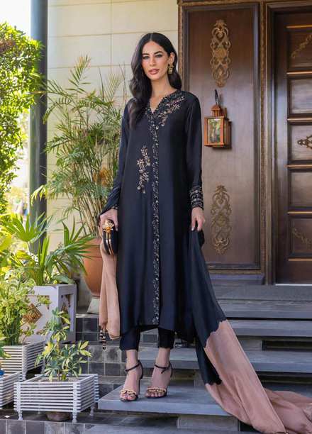 Hue Luxury Pret  Silk 3 Piece Dress HUE23ME DINSHA