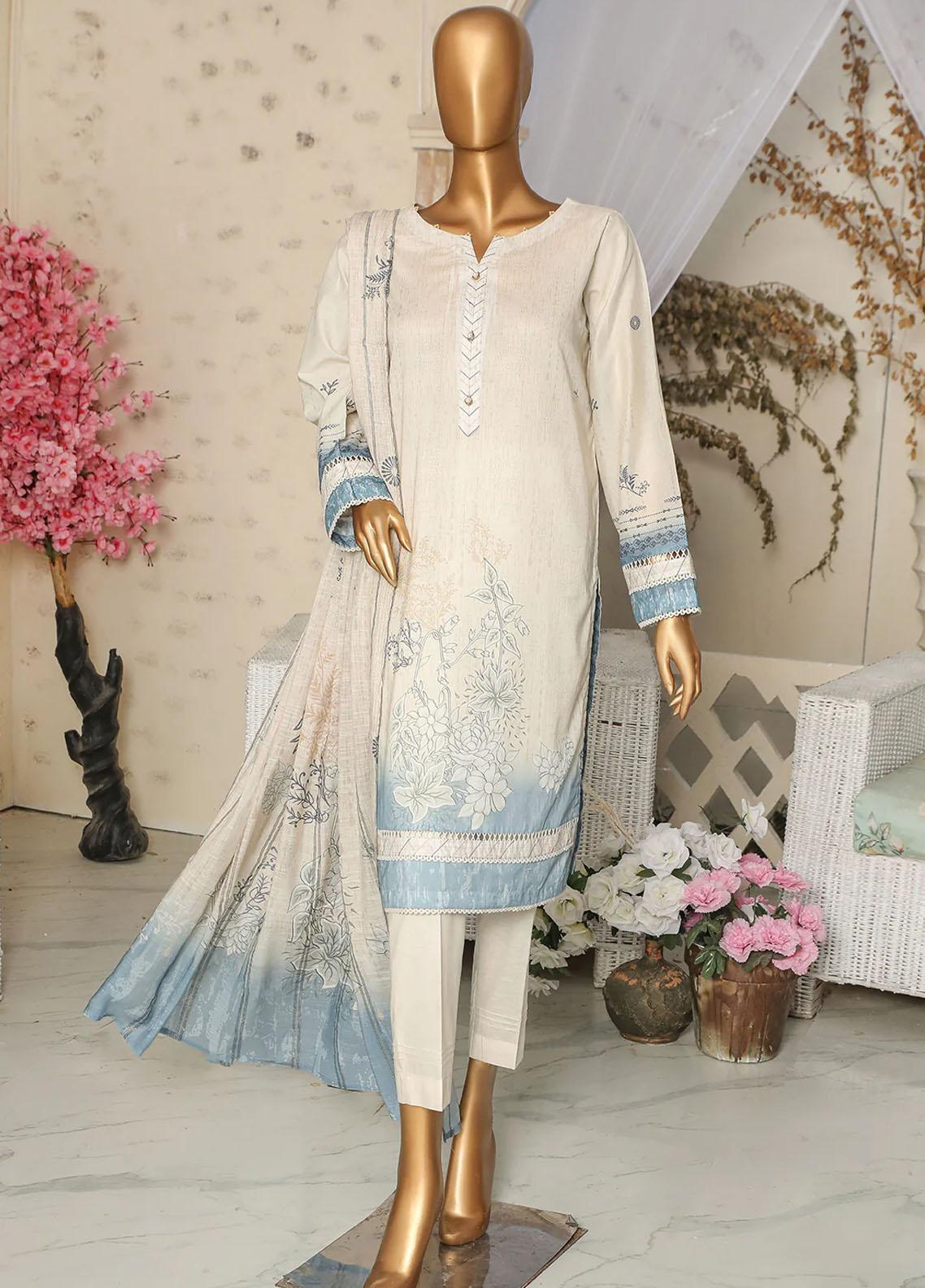 Falsafaa by HZ Textiles RTW Embroidered Organza 3 Piece Suit HZ26ULF HZK-228 Peach - Festive Collection main image 1