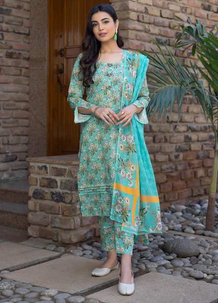 Identic Separates By Regalia Textiles Printed Lawn Suits Unstitched 3 Piece RGT23IS D3 - Summer Collection