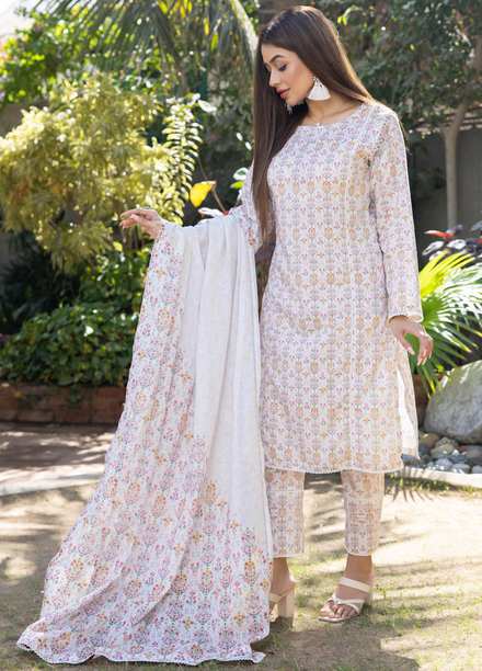 Identic Separates By Regalia Textiles Printed Lawn Suits Unstitched 3 Piece RGT23IS D4 - Summer Collection