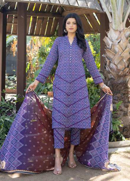 Identic Separates By Regalia Textiles Printed Lawn Suits Unstitched 3 Piece RGT23IS D5 - Summer Collection