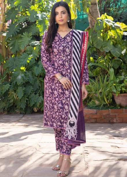 Identic Separates By Regalia Textiles Printed Lawn Suits Unstitched 3 Piece RGT23IS D7 - Summer Collection