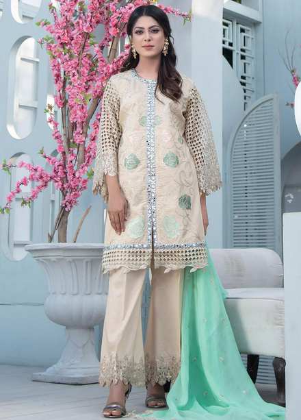 Insiya Clothing Embroidered Lawn Suits Unstitched 3 Piece INS23E 04 QARAAR - Eid Collection
