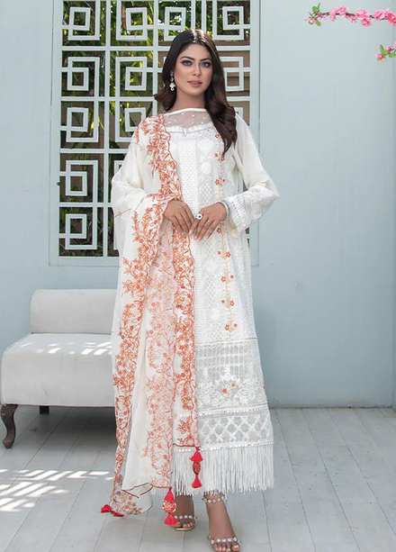 Insiya Clothing Embroidered Lawn Suits Unstitched 3 Piece INS23E 08 SUKOON - Eid Collection
