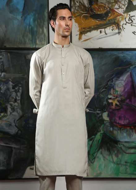 Istor Cotton Formal Kurta Pajama for Men -  CARDOBA CEMENT IST-49