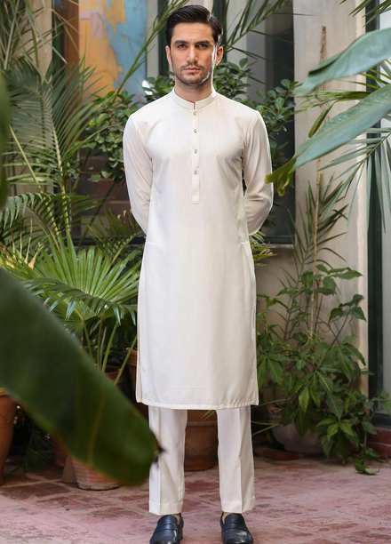 Istor Wash N Wear Formal Men Kurta Pajama -  MARVELOUS BUTTER CREAM IST-142