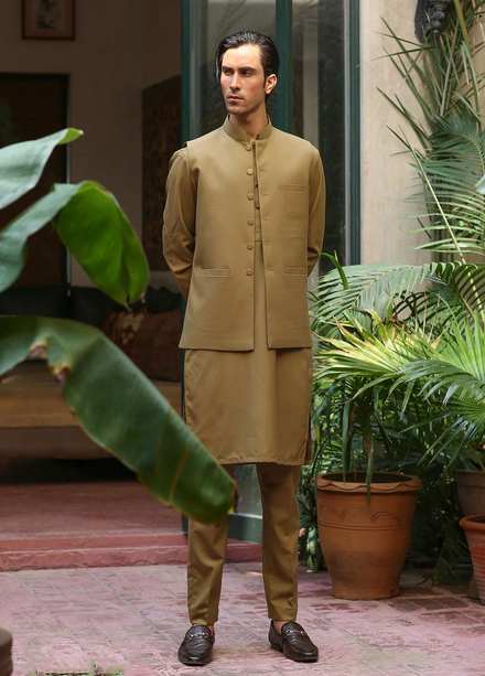 Istor Wash N Wear Formal Kurta Pajama for Men -  SUPREME CAMEL IST-141