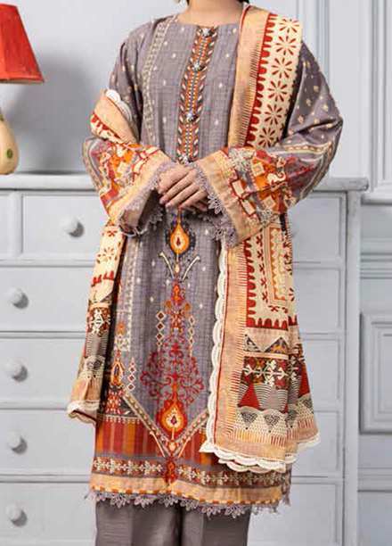 Ittehad Textiles Printed Khaddar Suits Unstitched 3 Piece ITD21K DGK-ESMEE - Winter Collection