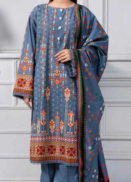 Ittehad Textiles Printed Khaddar Suits Unstitched 3 Piece ITD21K DGK-HANA - Winter Collection