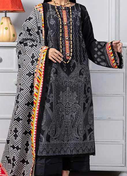 Ittehad Textiles Printed Khaddar Suits Unstitched 3 Piece ITD21K DGK-MONOCHROME OBSESSION - Winter Collection