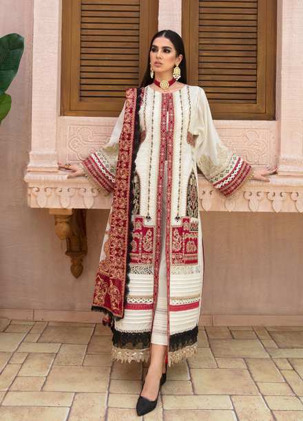 Ittehad Textiles Embroidered Cotton Suits Unstitched 3 Piece IT21SF ALTIN - Summer Collection