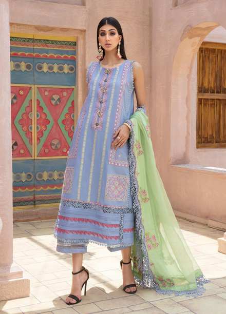 Ittehad Textiles Embroidered Lawn Suits Unstitched 3 Piece IT21SF MOR - Summer Collection