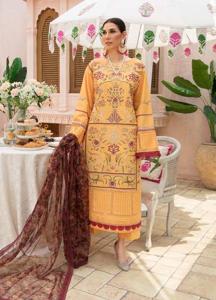 Ittehad Textiles Embroidered Lawn Suits Unstitched 3 Piece IT21SF SARI - Summer Collection