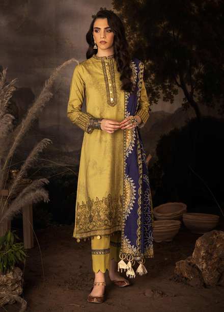 Iznik Embroidered Linen Suits Unstitched 3 Piece IZ21ZF ILC-01 Rauhah - Winter Collection