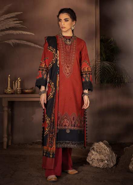 Iznik Embroidered Linen Suits Unstitched 3 Piece IZ21ZF ILC-07 Sibgha - Winter Collection