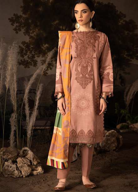 Iznik Embroidered Linen Suits Unstitched 3 Piece IZ21ZF ILC-11 Roshni - Winter Collection