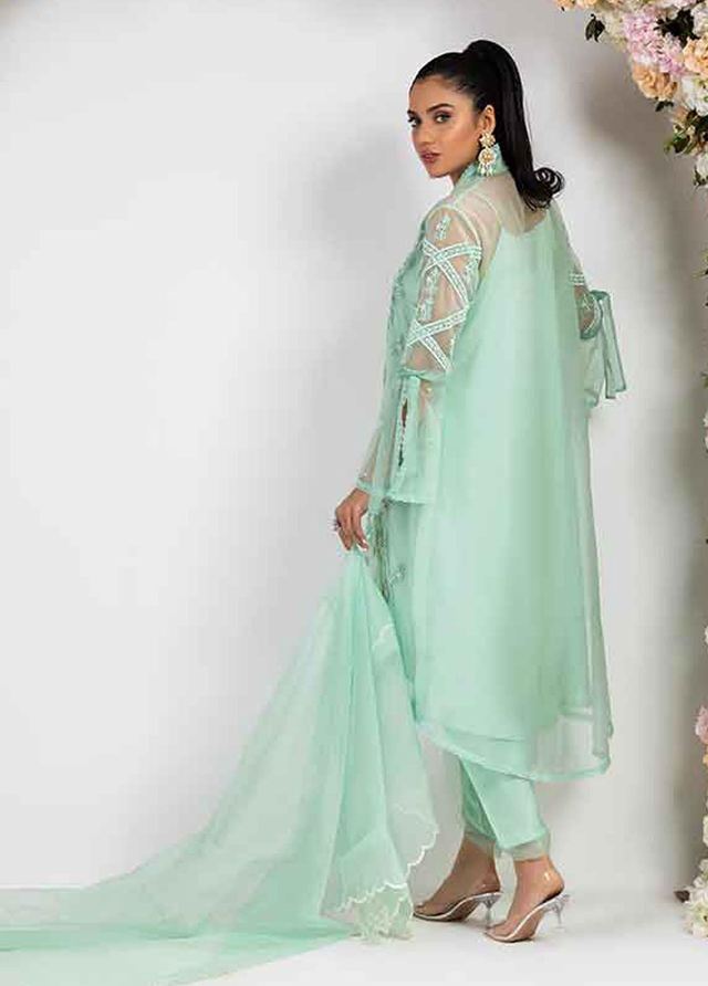 Jooray Kapray Pret Luxury Organza 3 Piece Suit JK23L Mint Rose