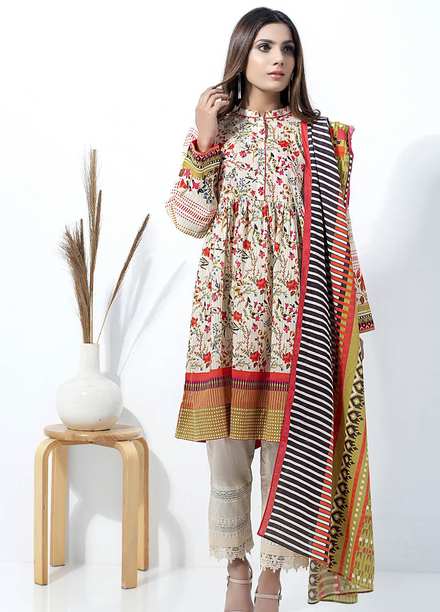 Lakhany Printed Lawn Suits Unstitched 2 Piece LSM21SP SD-2142 - Summer Collection