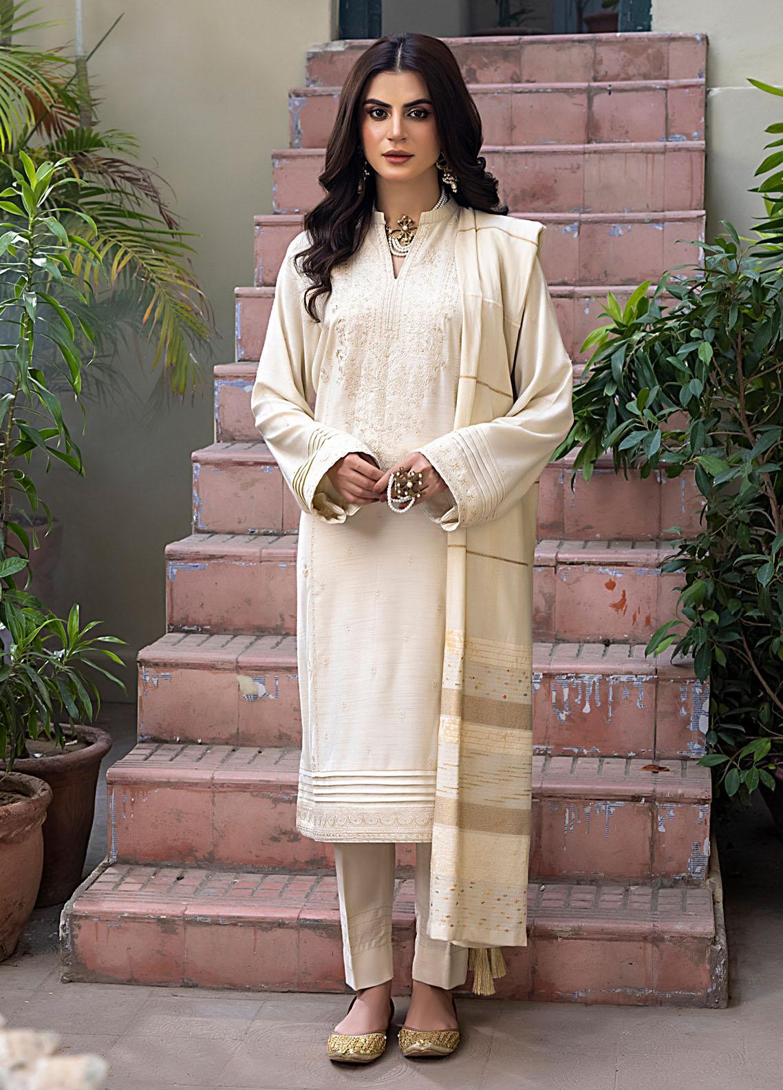 Lakhany Pret Embroidered Raw Silk 3 Piece Suit LG-IZ-0121