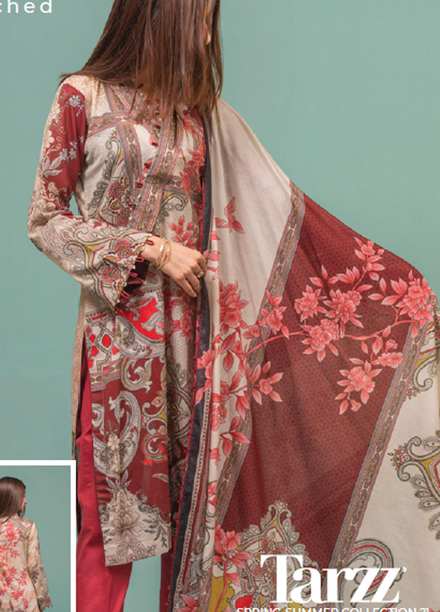 Lamha by Tarzz Printed Lawn Suits Unstitched 2 Piece TZ21L SS-2-05 - Spring / Summer Collection