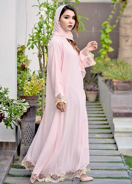 Libaas by TRJ Luxury  Pret Abaya Abaya-Baby Pink