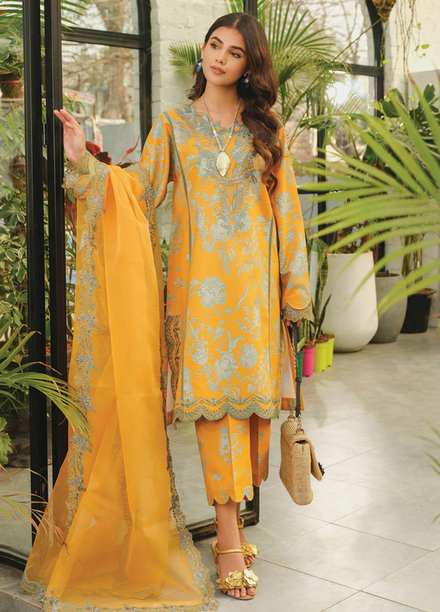 Lifestyle By Rang Rasiya Embroidered Lawn Suits Unstitched 3 Piece RR23LL 04 Utopia - Summer Collection