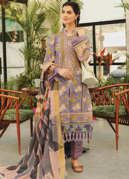 Lifestyle By Rang Rasiya Embroidered Lawn Suits Unstitched 3 Piece RR23LL 06 Charlette - Summer Collection