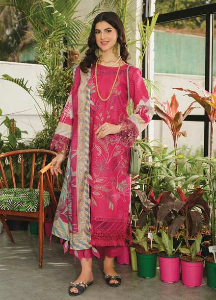 Lifestyle By Rang Rasiya Embroidered Lawn Suits Unstitched 3 Piece RR23LL 08 Ivy - Summer Collection