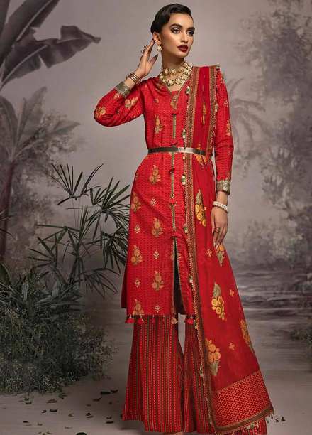 Maharani Muse By Gul Ahmed Embroidered Lawn Suits Unstitched 3 Piece GA23MM CN-32026 - Festive Collection