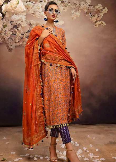 Maharani Muse By Gul Ahmed Embroidered Lawn Suits Unstitched 3 Piece GA23MM CN-32028 - Festive Collection