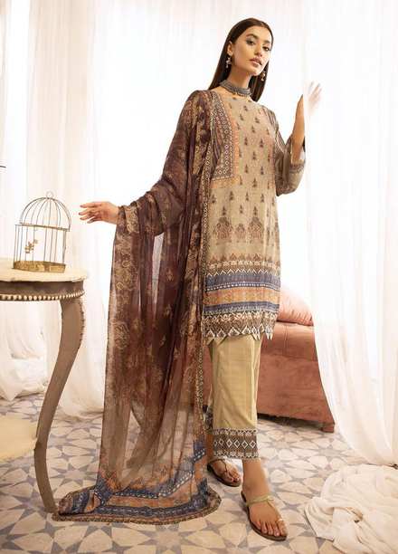 Mahee's By Riaz Arts Chikankari Karandi Suits Unstitched 3 Piece RA22MK 07 - Winter Collection