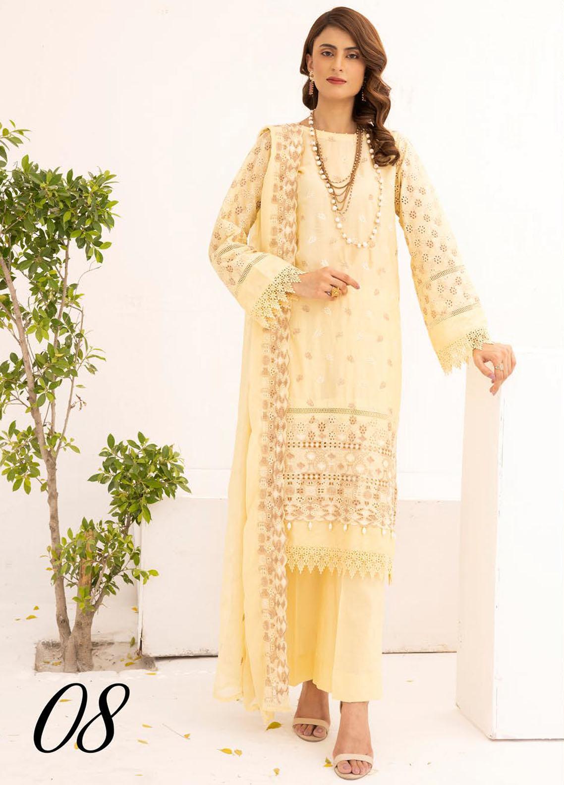 Mahees by Riaz Arts Embroidered Leather Peach Suits Unstitched 3 Piece - Winter Collection