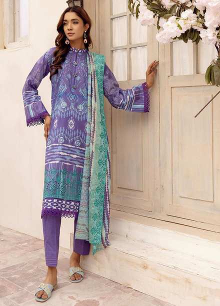 Mahees By Riaz Arts Embroidered Lawn Suits Unstitched 3 Piece RA23-M8 D-6 - Summer Collection