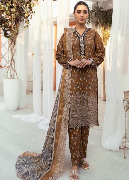 Mahees's By Riaz Arts Embroidered Lawn Suits Unstitched 3 Piece RA23-M6 02 - Summer Collection