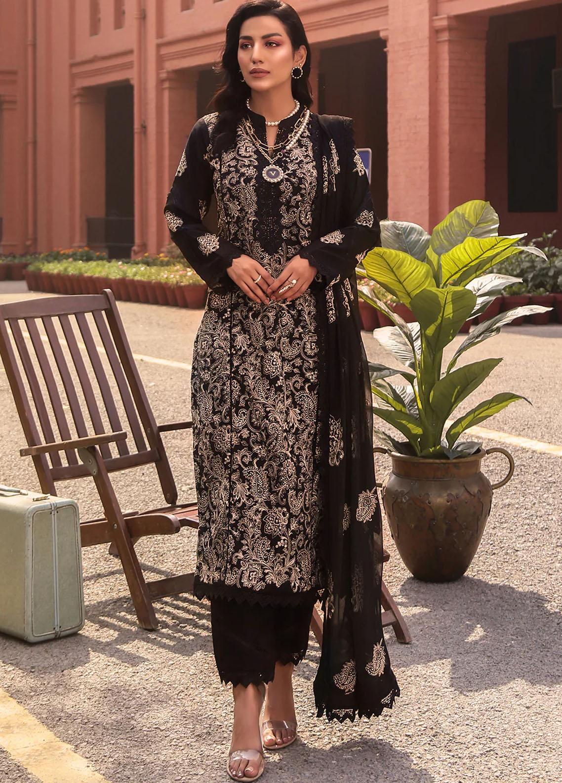 Amelia by Mahnur Unstitched Luxury Cotrai Embroidered 3 Piece Suits MN25AL AM-005 - Winter Collection