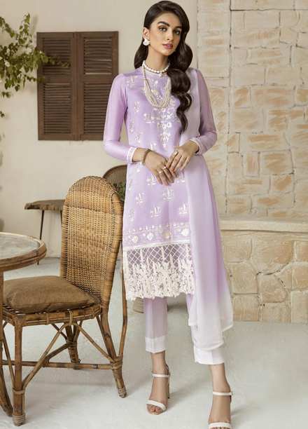 Mahum Asad Luxury Pret Embroidered Cotton Net 2 Piece Suit HOORAIN