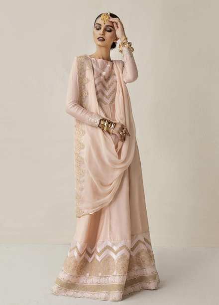 Mahum Asad Luxury Pret Embroidered Cotton Net 2 Piece Suit SHEHERZADE