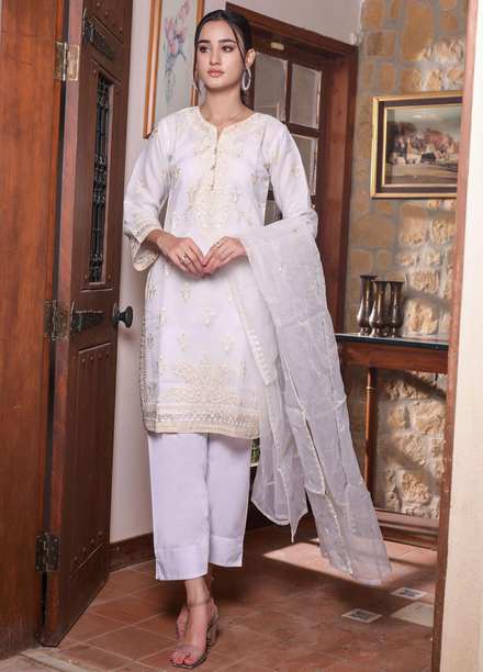 MAK Fashion Pret Embroidered Organza 3 Piece Suit MAK22EF EFO-1009