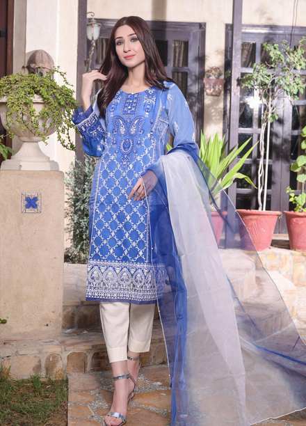 MAK Fashion Pret Embroidered Organza 3 Piece Suit MAK22EF EFO-10011