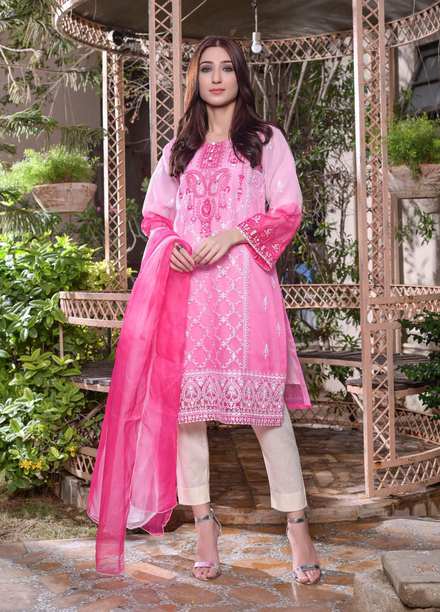 MAK Fashion Pret Embroidered Organza 3 Piece Suit MAK22EF EFO-10010