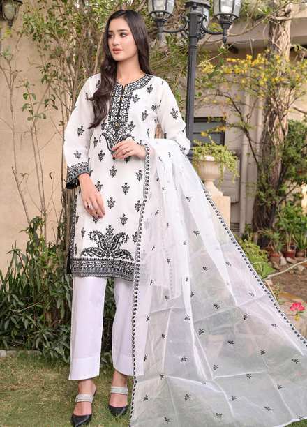 MAK Fashion Pret Embroidered Organza 3 Piece Suit MAK22EF EFO-1003