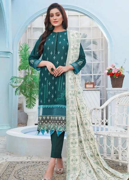 Maleena Embroidered Lawn Suits Unstitched 3 Piece MLN22UL Isabel - Summer Collection