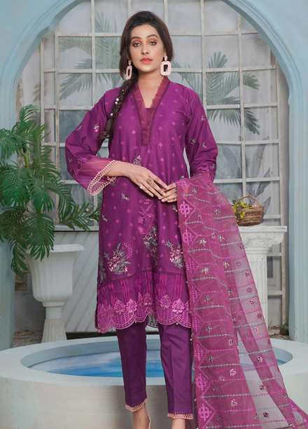 Maleena Embroidered Lawn Suits Unstitched 3 Piece MLN22UL Sarah - Summer Collection