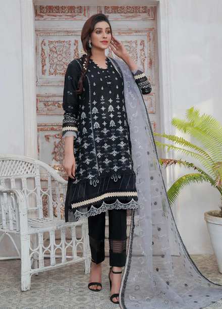 Maleena Embroidered Lawn Suits Unstitched 3 Piece MLN22UL Anna - Summer Collection