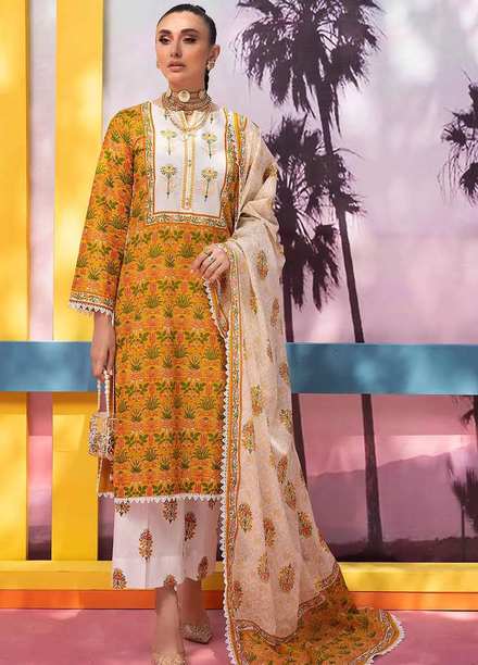 Malhaar By Gul Ahmed Embroidered Lawn Suits Unstitched 3 Piece GA23MH CL-32506 - Summer Collection